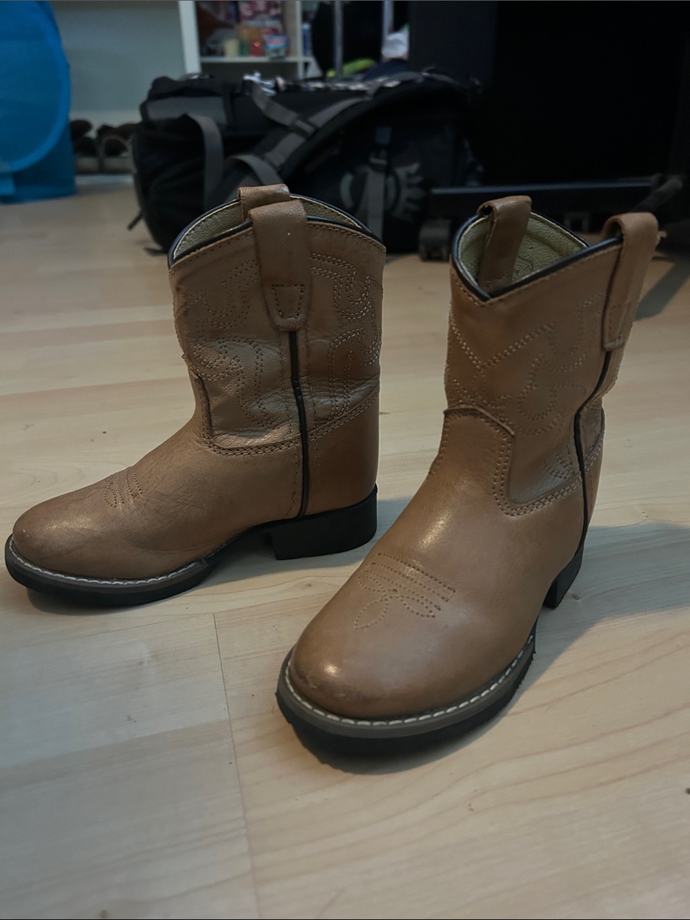 Kids Cody James Tan Western Cowboy Boots - Classic Pull-On Style